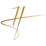Calligraphic, gold S and H