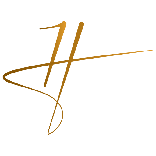 Calligraphic, gold S and H