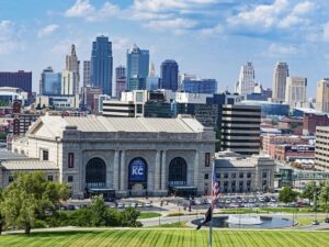 A wide view of Kansas City.
